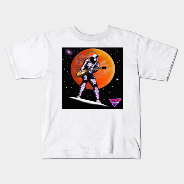 Space Rocker Kids T-Shirt by RowdyPop